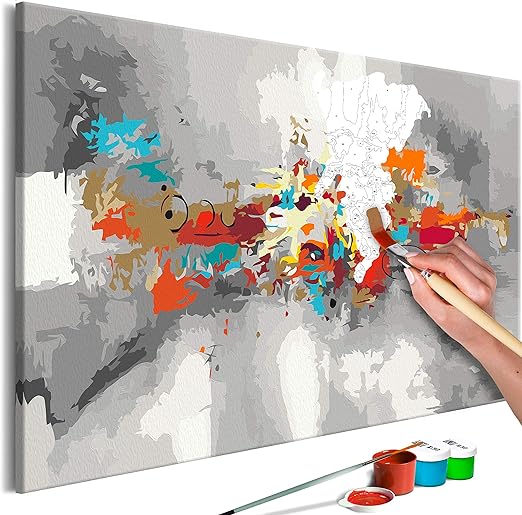 murando - Malen nach Zahlen Abstrakt bunt 60x40 cm Malset mit