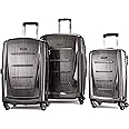 Samsonite Winfield 2 Hardside Expandable Luggage with Spinner Wheels, Charcoal, 3-Piece Set (20/24/28)