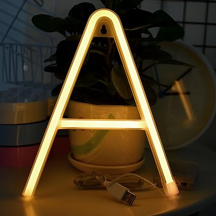 Neon Buchstaben Zeichen Nacht lichter LED Alphabet Neon Art Lichter Lampe Wand Dekor Batteriebetrieben und USB Powered für Ho