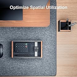 UPERGO Walnut Desk Tray with Pen Holder