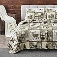 Great Bay Home Lodge Bedspread Full/Queen Size Quilt with 2 Shams. Cabin 3-Piece Reversible All Season Quilt Set. Rustic Quilt Coverlet Bed Set. Stonehurst Collection.