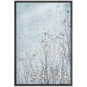 SIGNWIN Framed Canvas Wall Art Birds on Tree...