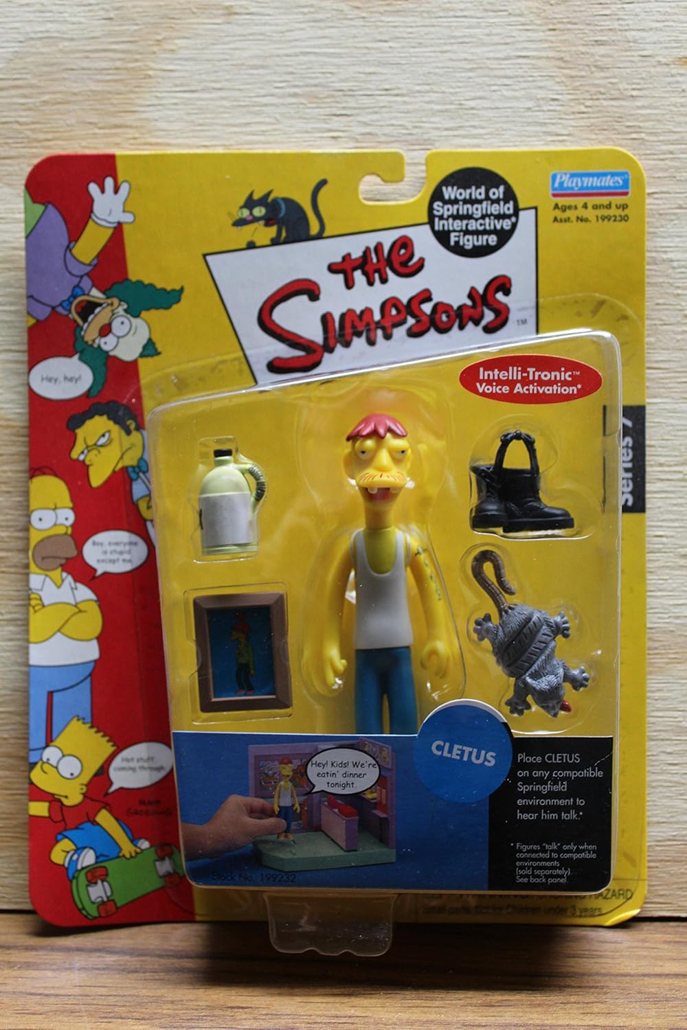 Playmates The Simpsons World of Springfield Interactive Figures Series 7 Cletus figure w