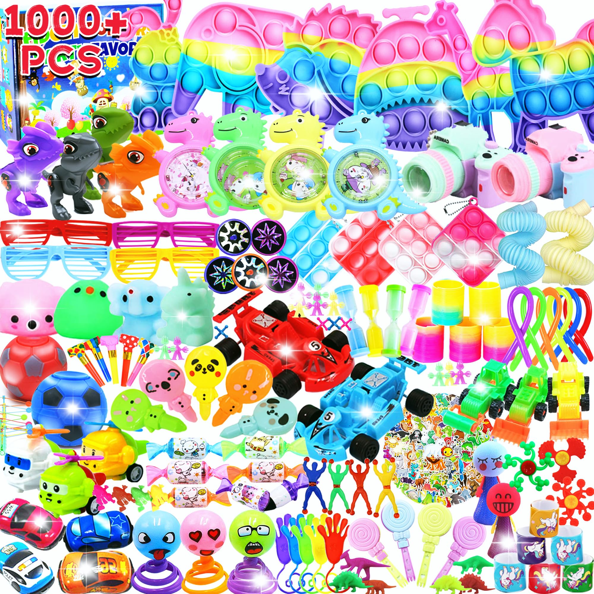 Photo 1 of 1000+ PCS Party Favors for Kids,Fidget Toys Pack,Christmas Stocking Stuffers,, Birthday Gift, Treasure Box,Goodie Bag Stuffers, Carnival Prizes, Toys Filler Sensory Toy for Classrooom