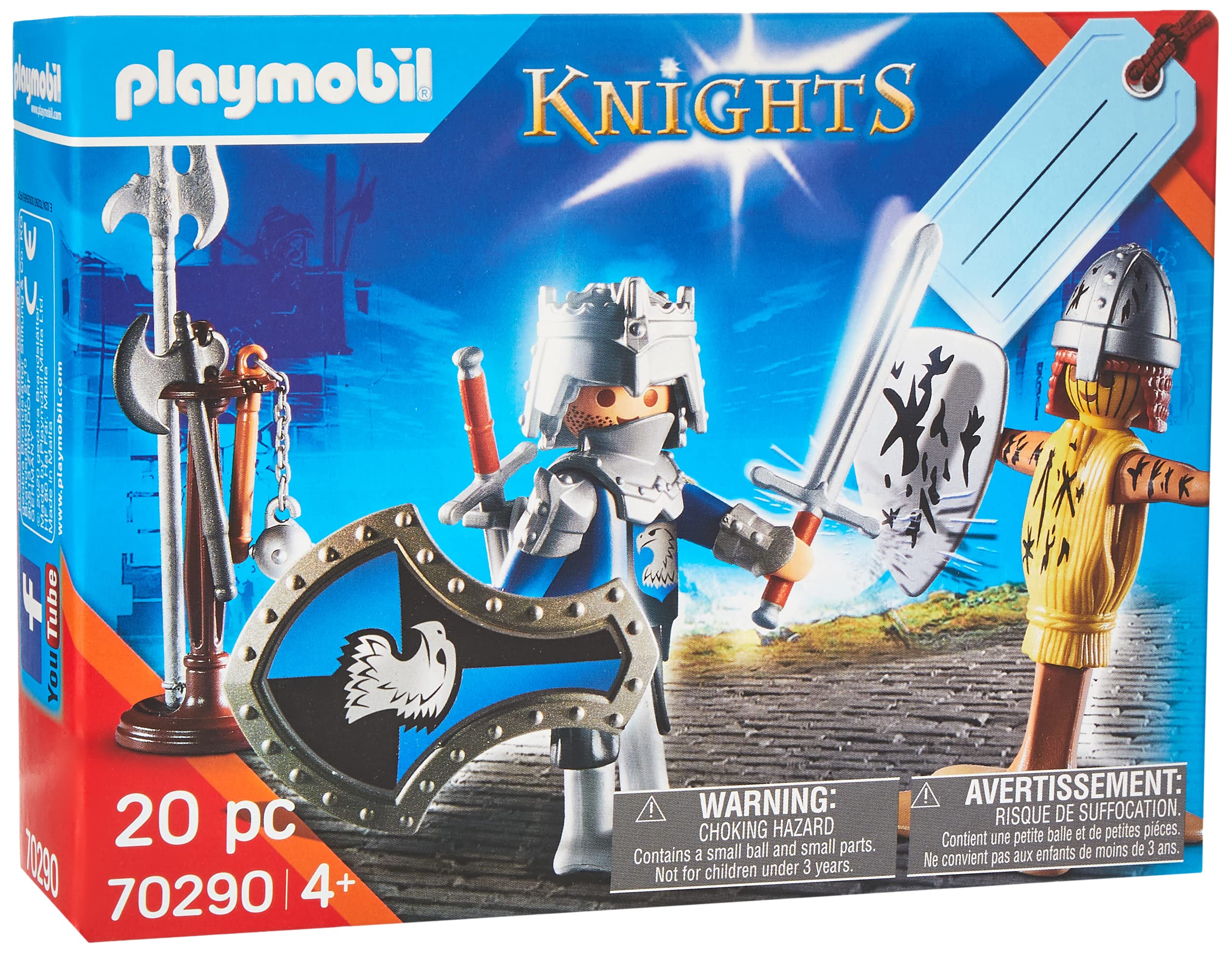 Playmobil Knights 70290 Gift Set with Knight Incl. Gift Tag On The Box, for Ages 4+
