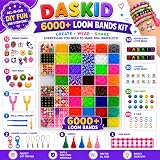 DasKid 6000+ Loom Bands Kit 40 Colors Beads Accessories Storage Box view 2