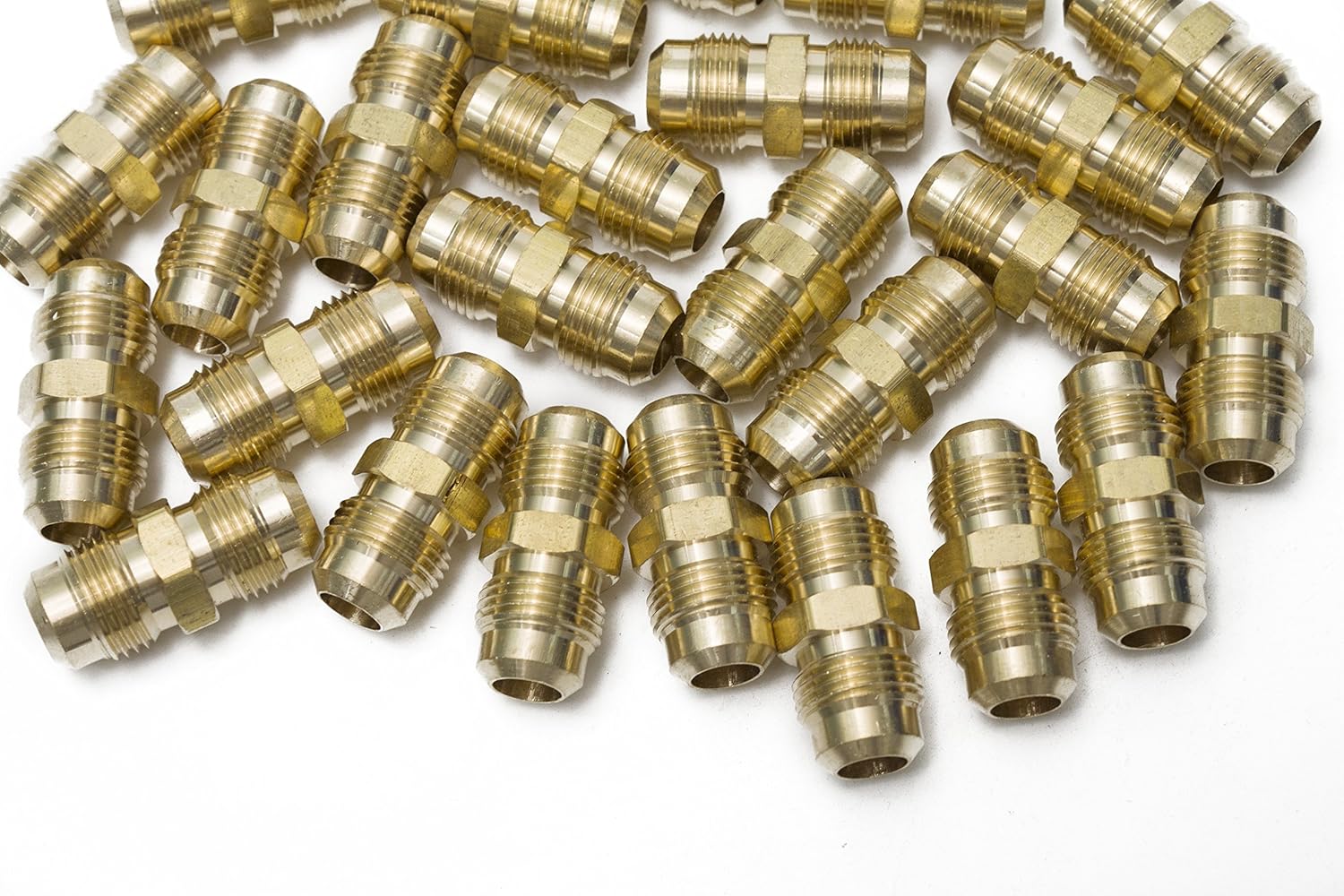 LTWFITTING Brass 3/4 OD Flare Union,Brass Flare Tube Fitting Pack of 5