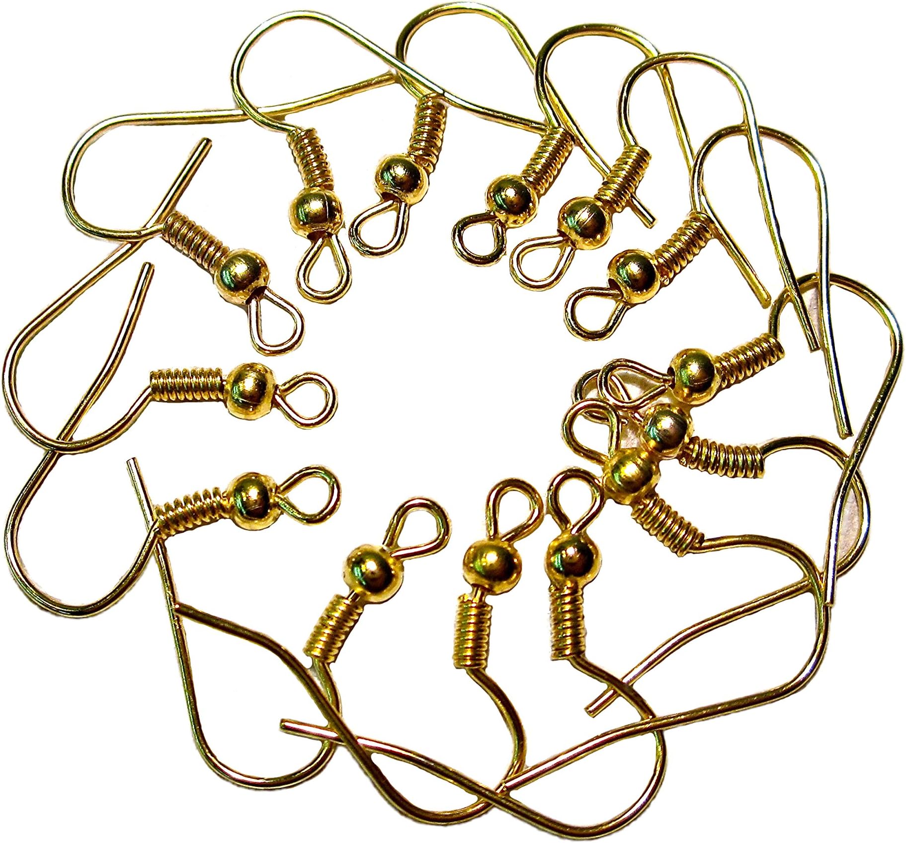 50 ear Fish Hook Earrings Ear-Clips Gold Earring Hooks Geralin Gioielli