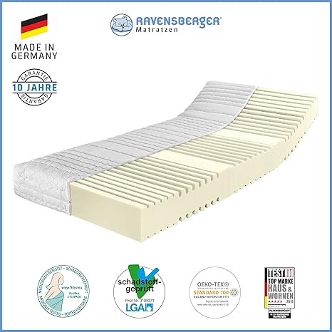 Ravensberger Matratzen® Orthopädische 7-Zonen Matratze | HR Kaltschaummatratze H4 RG 50 (ab 120 kg) | Made IN Germany - 10 Ja