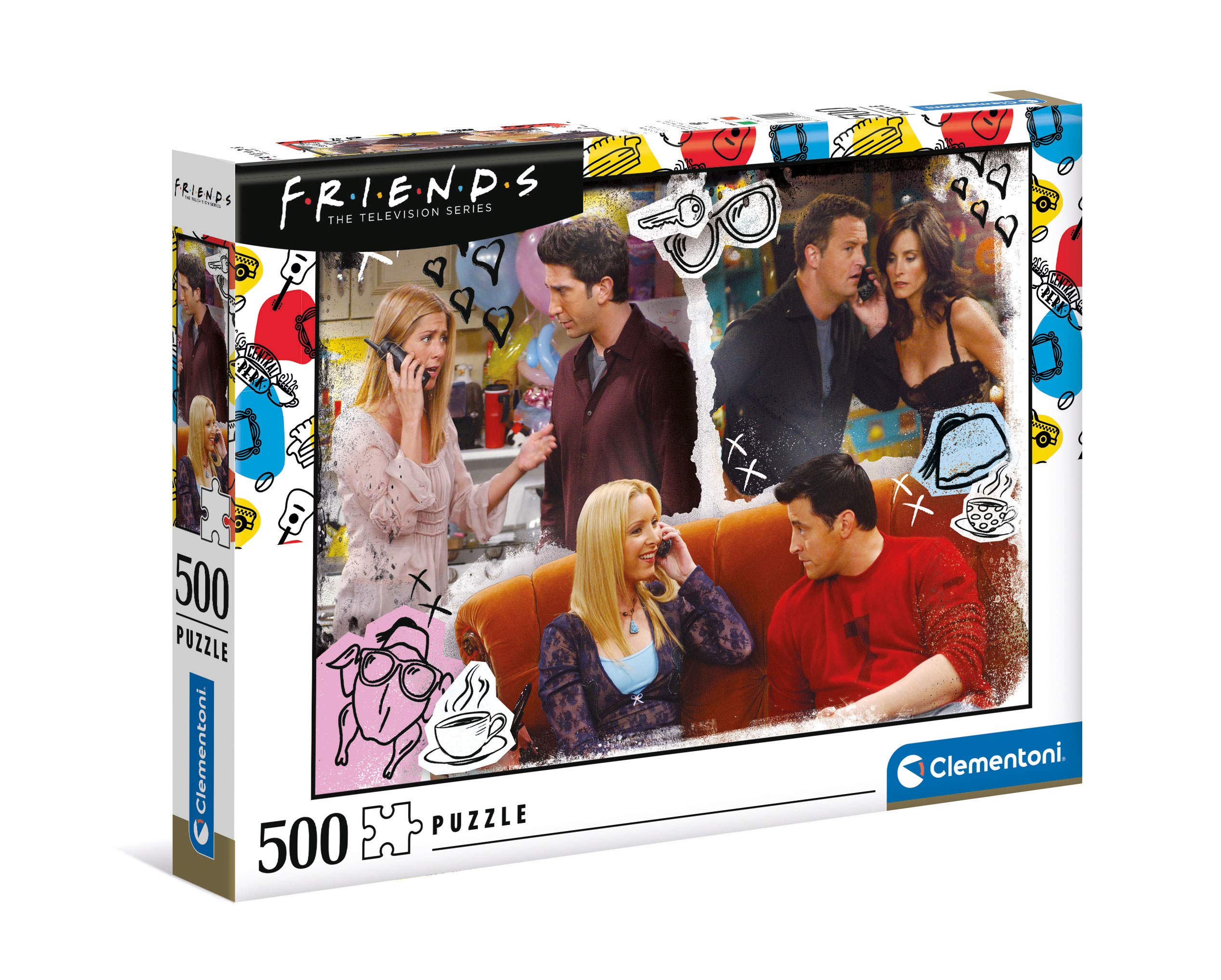 Clementoni 35090, Friends Puzzle for Children and Adults - 500 Pieces, Ages 10 Years Plus Multi Coloured
