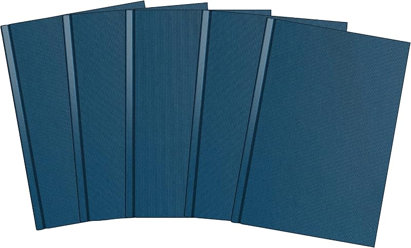 Summit A5 Notebook Hardback Casebound 192 Pages Blue Pack of 5
