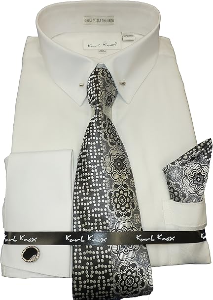 eyelet collar french cuff dress shirts