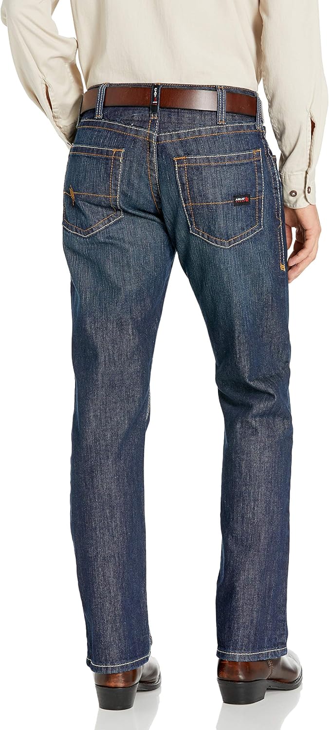 Ariat Men's Flame Resistant M5 Slim Fit Straight Leg Jeans: Clothing