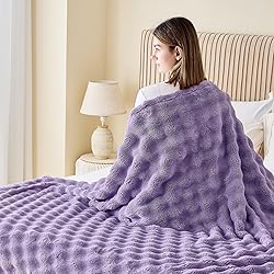 NEWCOSPLAY Queen Blanket for Couch Lavender Super
