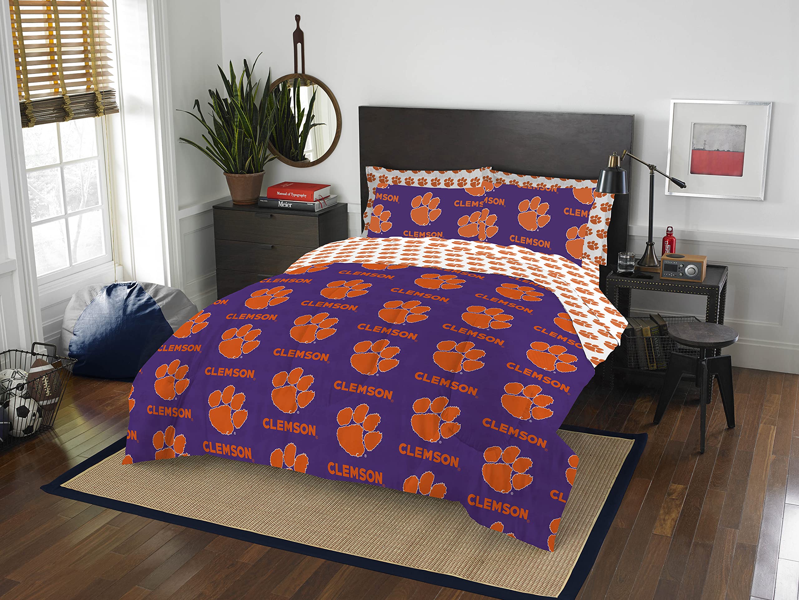 Northwest NCAA Clemson Tigers Unisex-Adult Bed in a Bag Set, Twin, Rotary Image