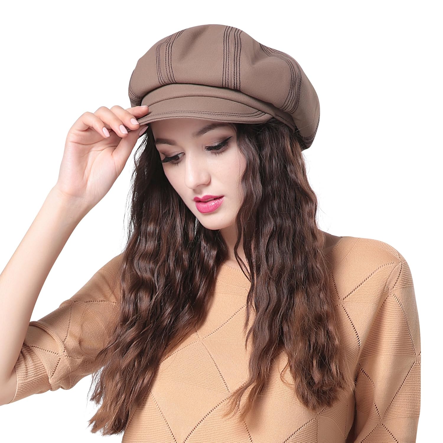 Home Prefer Womens Newsboy Cabbie Hat Vintage Wool Beret Cap Newsboy