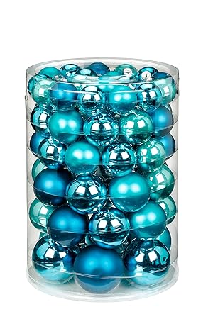 Inge Glas 15106e460mo Boule De Noël Verre Turquoise 22 2 X 31 8 Cm