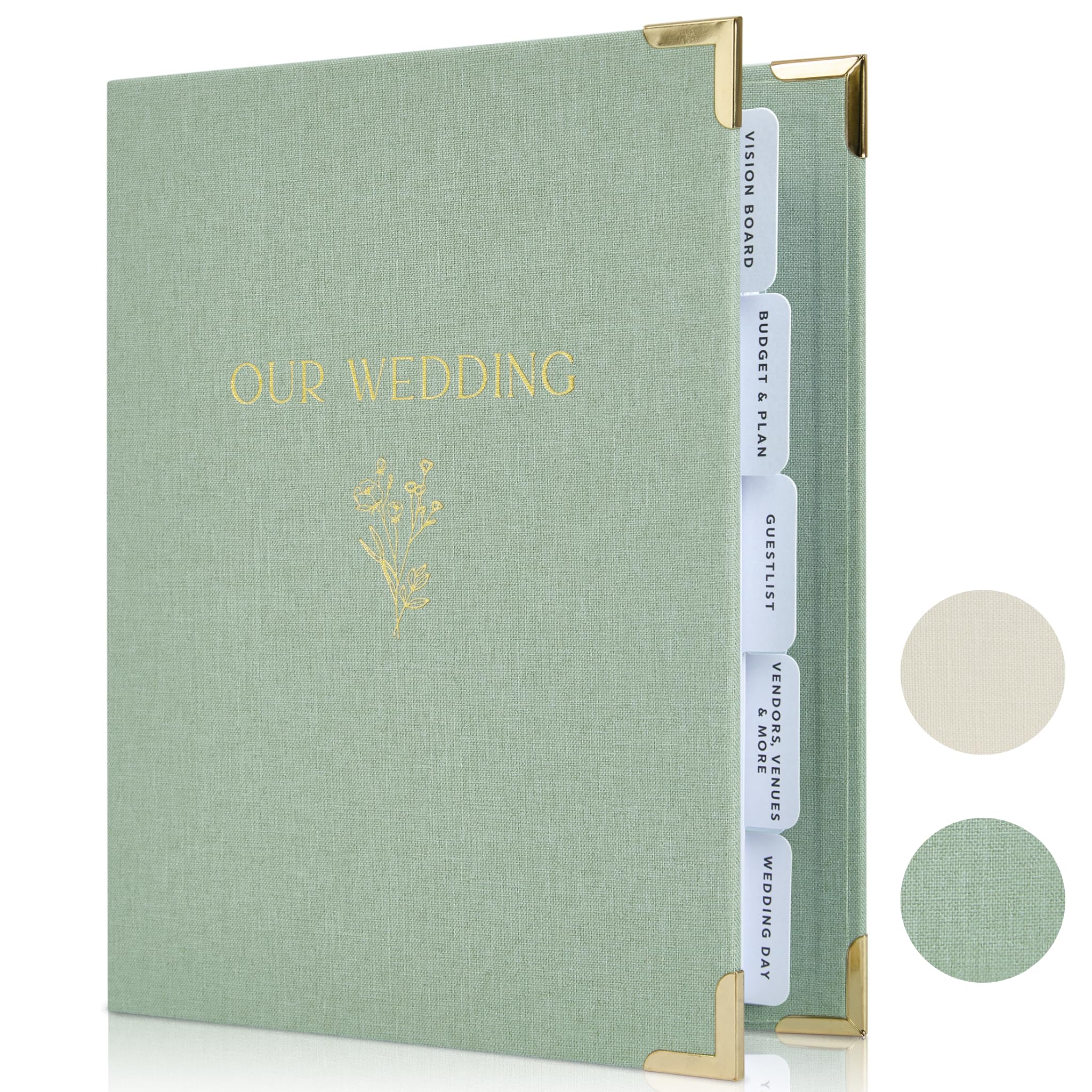 Photo 1 of Beautiful Wedding Planner Book And Organizer - A Unique Linen Binder For the Bride Perfect To Plan Your Big Day - An Exceptional Engagement Gift For Newly Engaged Couples, Future Brides, And Grooms