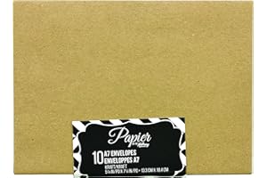 Hilroy Papier Colored Invitation Envelopes, Size A7, Pack of 10, Kraft (32032)