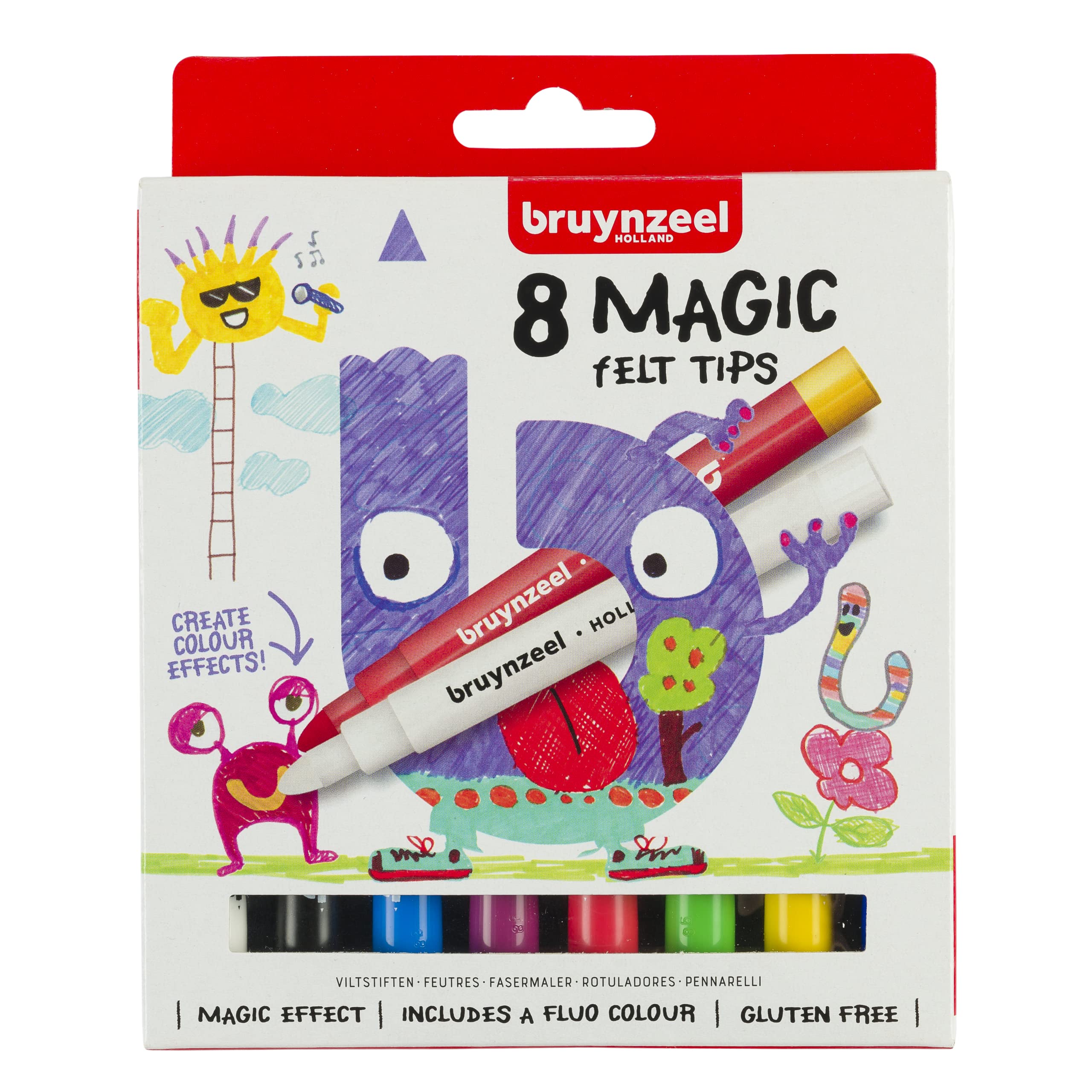 Bruynzeel Magic Felt Tip Colour Pens 8-Piece Set