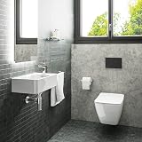 Ideal Standard Solea Toilet Flush Plate Dual Flush Pneumatic Black Square view 6