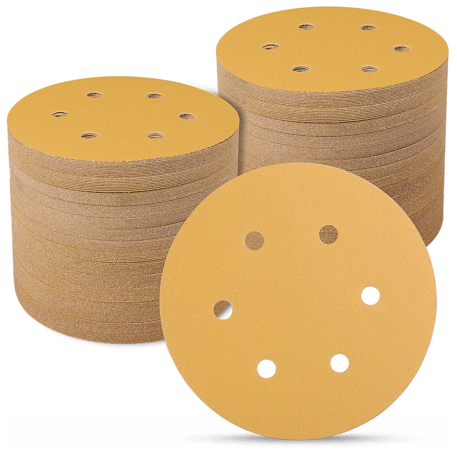 Sanding Discs 150mm 100 Pcs, 180 Grit 6 inch 6 Holes Hook and Loop Orbital Sander Discs, Sanding Pads for Random Orbital Sander Pads and All Oscillating Tools