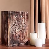 Handcarved Wooden Urn for Ashes Male Female - Handmade Wooden Cremation Urns for Human Ashes 180 Lbs Suitable for Man Adult Women Decorative Funeral Favors Burial Urns Hashcart®