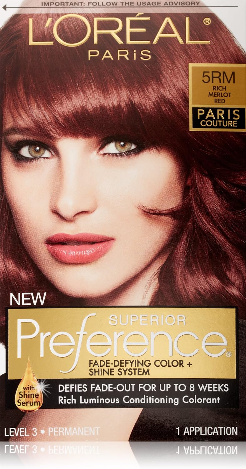 L'Oreal Paris Superior Preference Hair Color, 5RM Rich Merlot Red