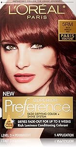 L'Oreal Paris Superior Preference Hair Color, 5RM Rich Merlot Red