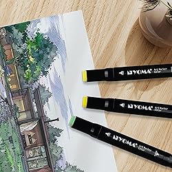Y YOMA 120 Colors Alcohol Markers Dual Tip Markers