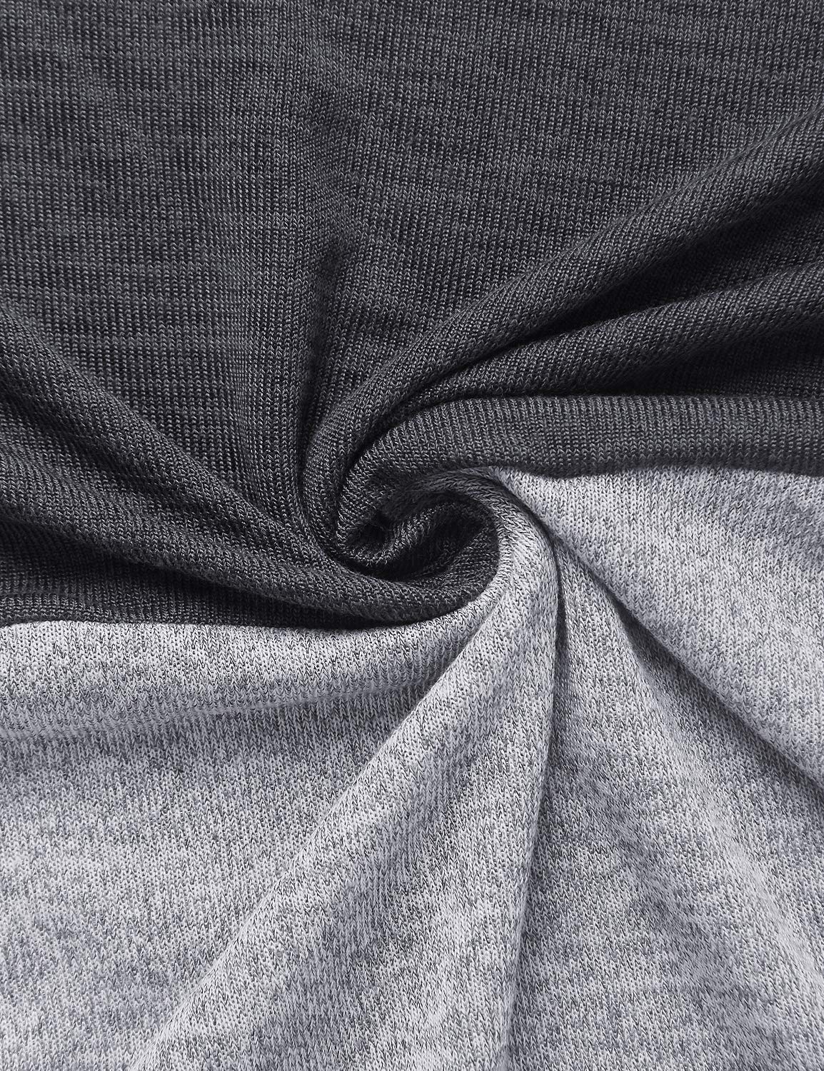 Blooming Jelly Women\'s Twist Front Top Long Sleeve Casual Loose Fit Patchwork Jumper Dark Grey,S