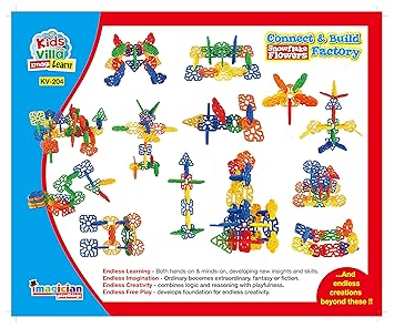 Kids Villa Imagi Learn Connect & Build - Snowflake Flower