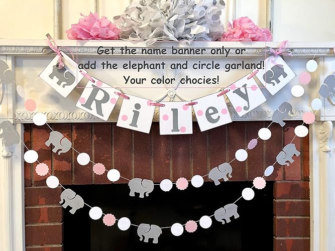 Amazon Com Elephant Baby Shower Decorations Girl Elephant 1st