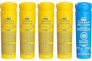 FROG Serene Replacement Mineral and Bromine Cartridge Kit for use with Hot Tub FROG Serene Floating Sanitizing System - Prefilled for Quick & Easy Hot Tub Maintenance - 4 Month Bundle