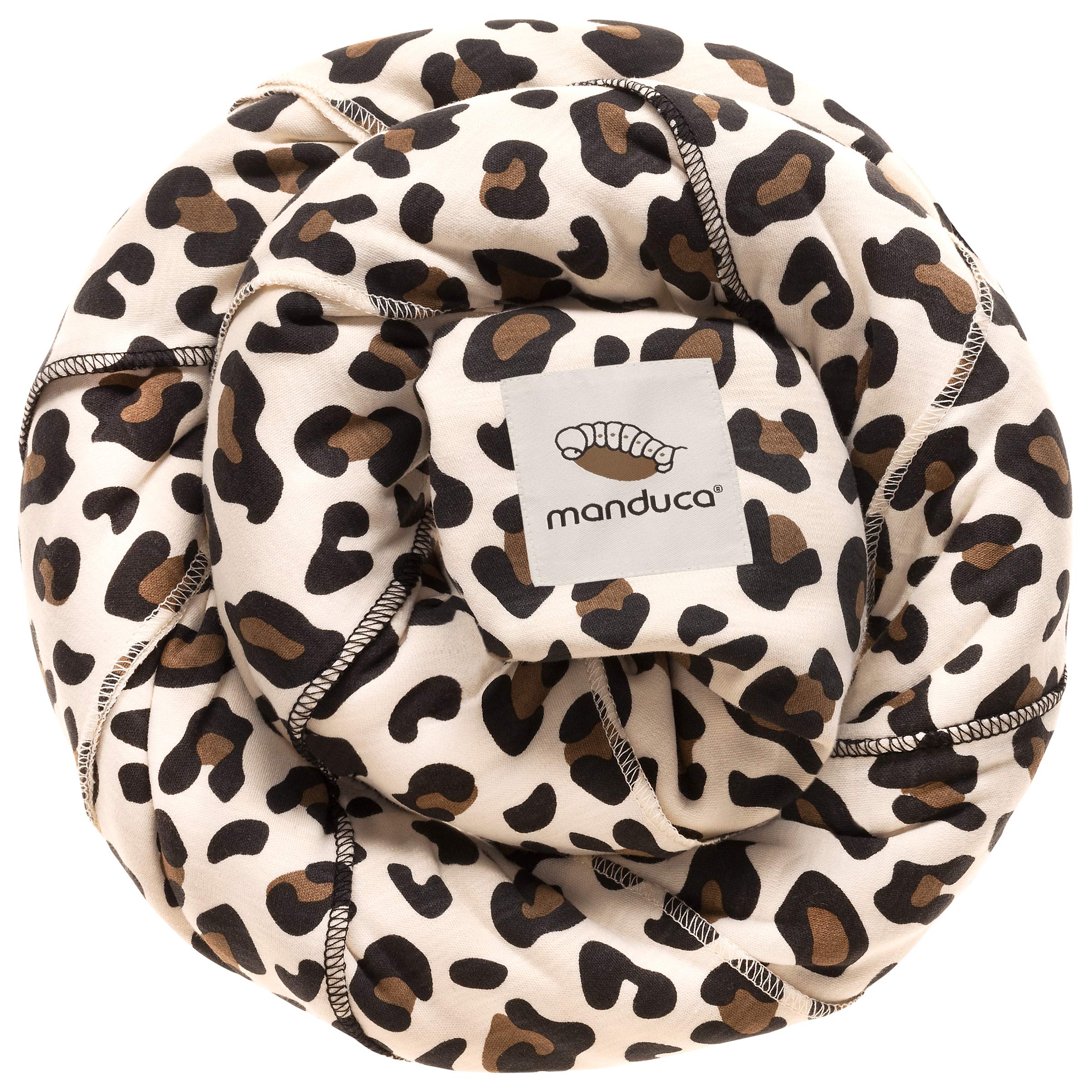 manduca Sling - Baby Sling - Elastic Baby Carrier for Newborns from Birth up to 15 kg - Organic Cotton - GOTS Certified, AnimalPrint Leo