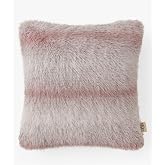 UGG Clyde Decorative Throw Pillow, Plush Faux Fur, 20" x 20", Pink | Includes Insert and Removable Cover, Square Pillow for Sofa and Bed, Hypoallergenic Fill, Easy Room Refresh, Apartment Living