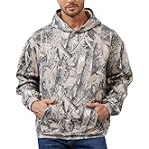 Eutten Mens Camo Hoodies Maple Leaf Print Oversized Hooded Sweatshirt Fleece Pullover Sweatshirts Long Sleeve with Pocket