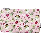 Loungefly Star Wars Baby Yoda Grogu Hearts and Flowers All Over Print Large Cosmetic Bag Pouch