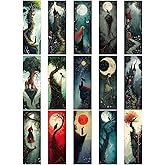 60 Pcs Gothic Fairytale Bookmarks Bulk, Dark Fantasy Paper Book Marks Bulk for Reading Women, Dark Academia Merch Book Lover Gifts for Women Girls School Office Supplies