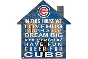 Fan Creations MLB Chicago Cubs Unisex Chicago Cubs House Sign, Team Color,Plastic, 12 inch
