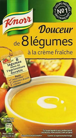 Knorr Soupe Douceur De 8 Legumes A La Creme Fraiche La Brique De