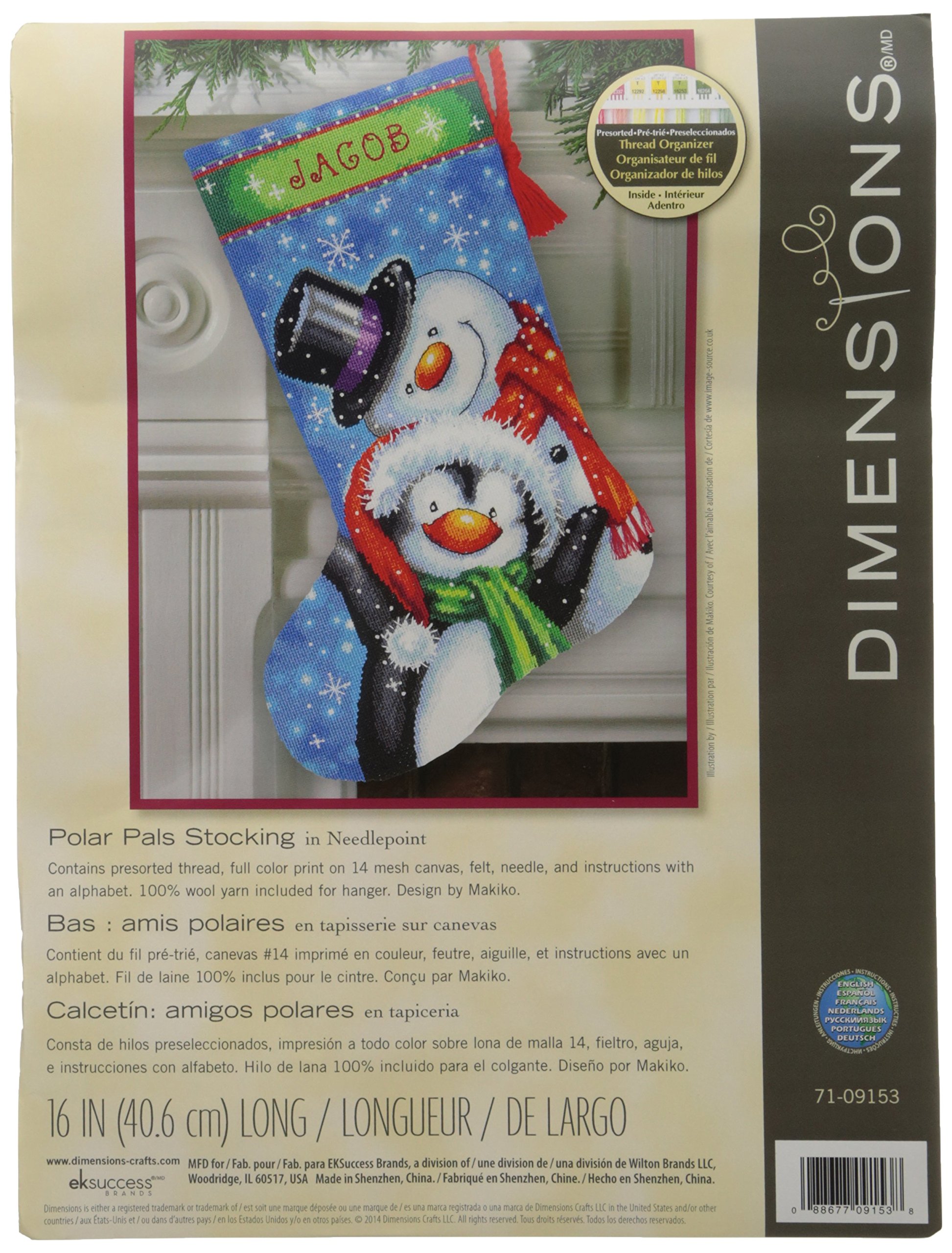 Dimensions "Polar Pals" Stocking Needle Point Kit, Multi-Colour