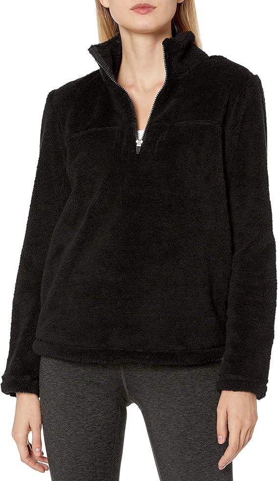 Jockey Women's Echo Sherpa Half Zip Pullover Sweater Amazon.co.uk