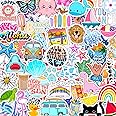 125 pcs hydroflask Stickers, Ocean Beach Themed Stickers for Laptop, Water Bottle, Hydro flasks, Wall, Bumper, Computer, Waterproof, VSCO Girl Stuff, Cute vsco Decal for Teen Girls