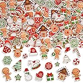 JarThenaAMCS 480Pcs Christmas Gingerbread Man Foam Stickers Red Green Cartoon Mixed Self-Adhesive Sticker Decals for DIY Art Crafts Winter Holiday Party Supplies