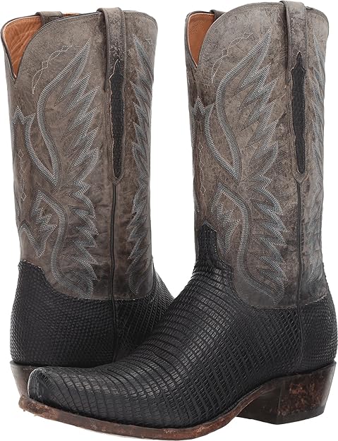 Amazon Com Lucchese Men S Handmade Miles Distressed Lizard