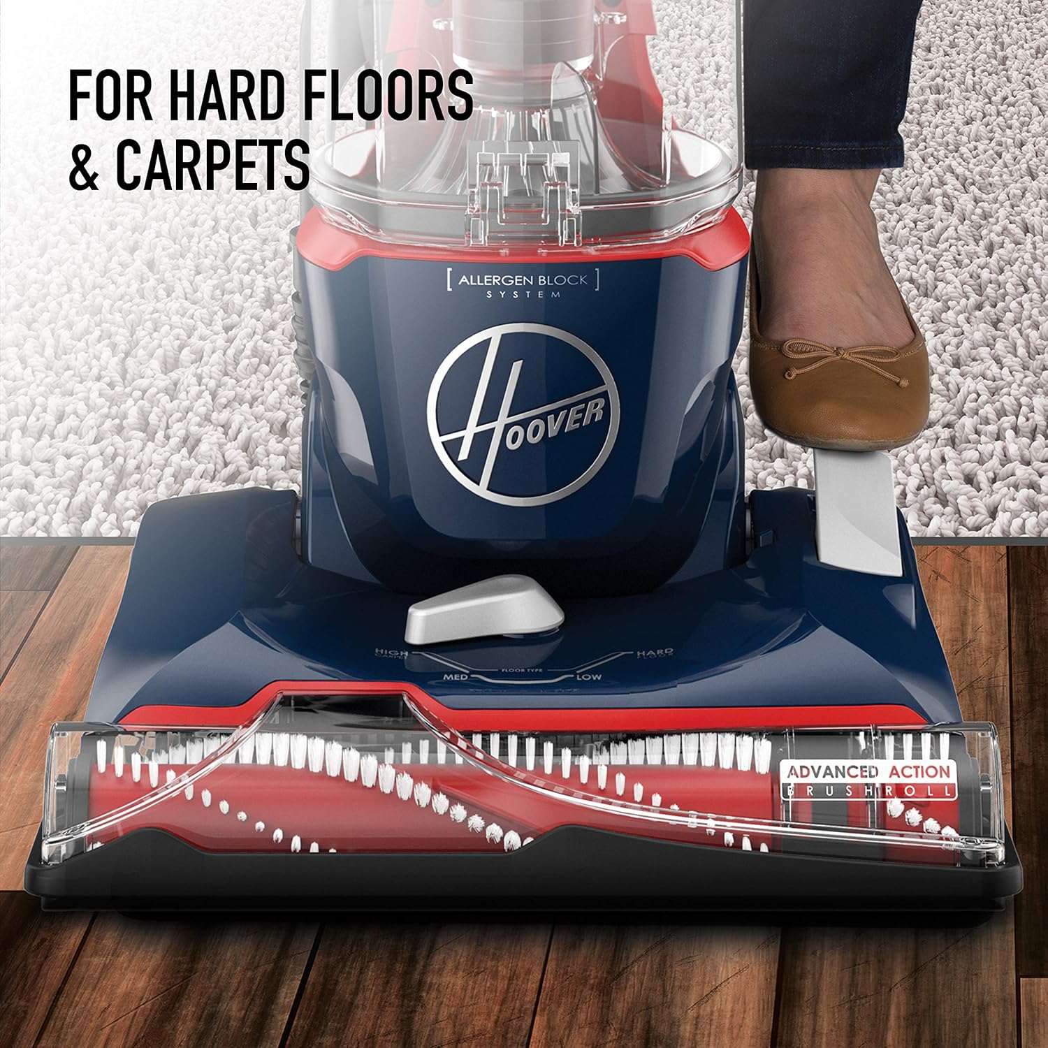 Hoover Max Life Pet Max Complete Bagless Upright Vacuum Cleaner, UH74110, Blue Pearl -