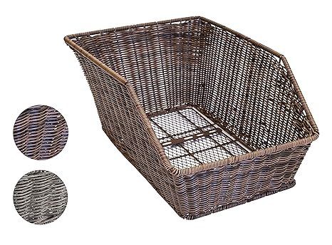 Büchel Fahrrad-Schultaschenkorb aus hochwertigem Polyrattan, braun, 40504510
