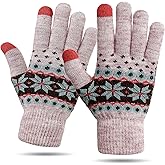 HÖTER Women's Winter Wool Touchscreen-Gloves Warm Thermal Soft Lining Elastic Cuff
