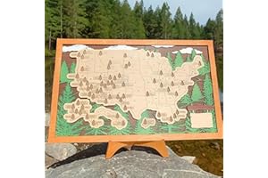 JABIHOME National Parks Map Wall Art, Wooden US National Park Pin Board, National Park Checklist Wall Decor, US Map with Pins to Mark Travels, Gifts for Travelers, RV States Map, Bucket List